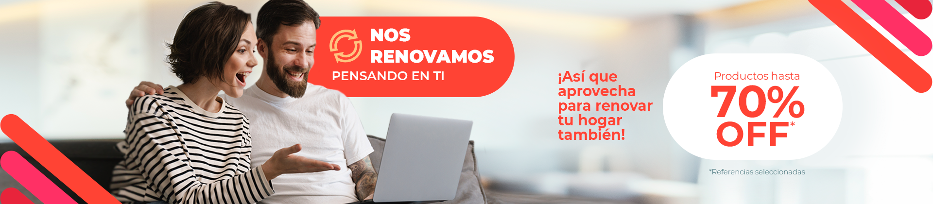 Aprovecha para renovar tu hogar productos hasta 70% off*